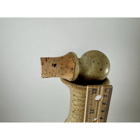 Leon Kula Studio Art Pottery Stoneware Decanter 2 Wine Goblets Signed Vintage - Picture 8 of 8